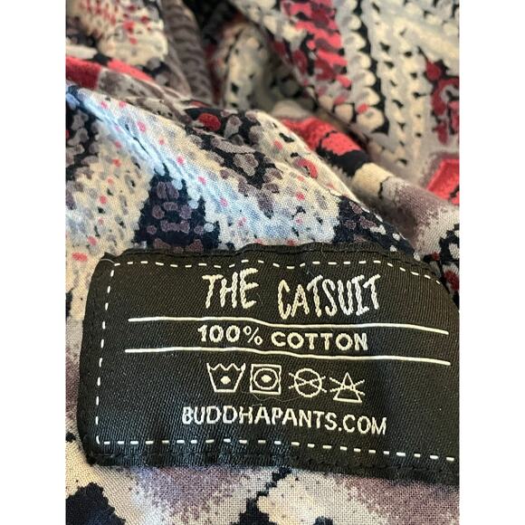 Buddha Pants Zag Harem Jumper Jumpsuit The Catsuit M 100% Cotton - Picture 4 of 8